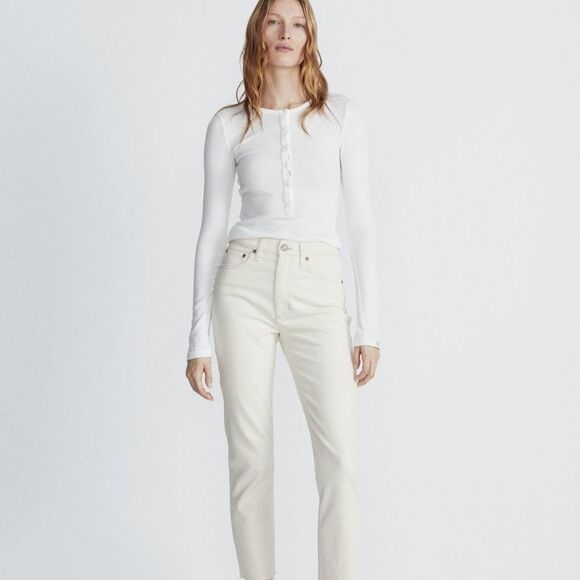NWOT Rag & Bone cream jeans Sz 26 - Picture 1 of 7